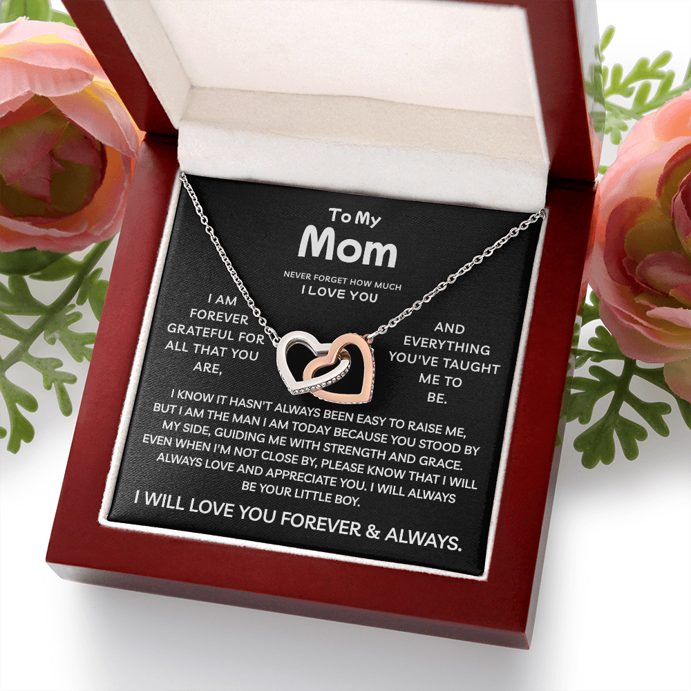 To My Mom | Strength And Grace | Interlocking Hearts Necklace