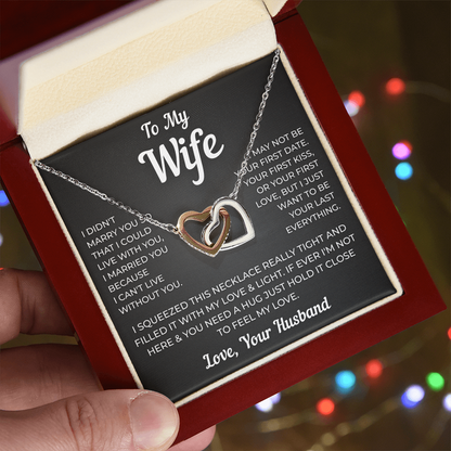 To My Wife | Forever My Everything | Interlocking Hearts Necklace