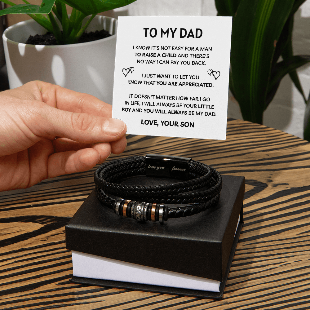 To My Dad | Your Little Boy Always | Love You Forever Bracelet