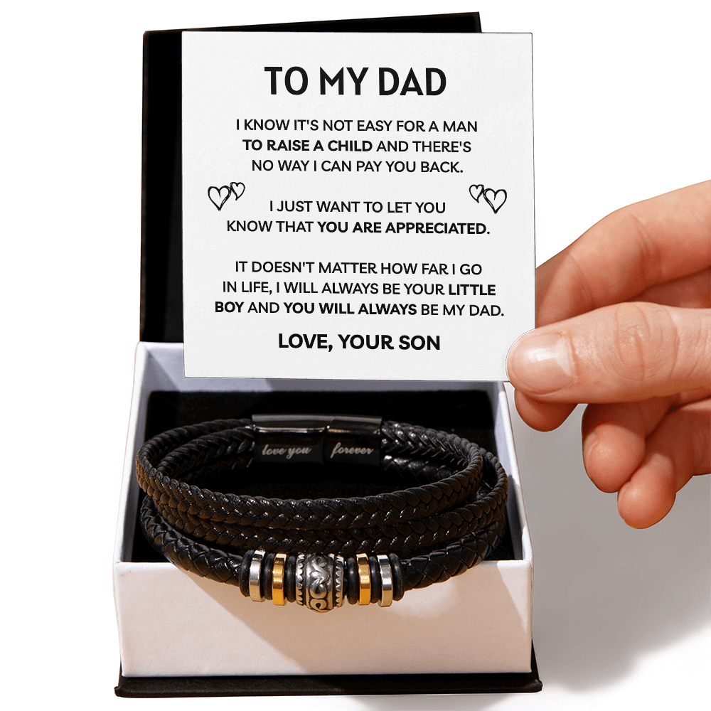 To My Dad | Your Little Boy Always | Love You Forever Bracelet