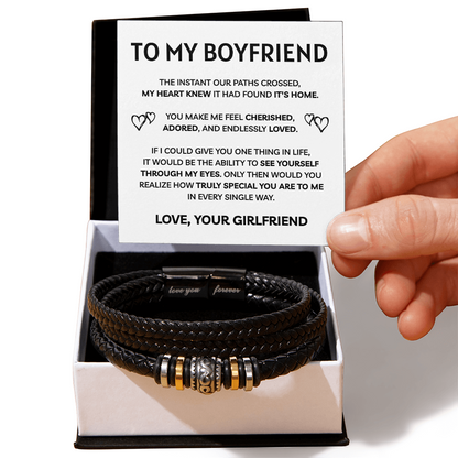 To My Boyfriend | My Heart Found Its Home | Love You Forever Bracelet
