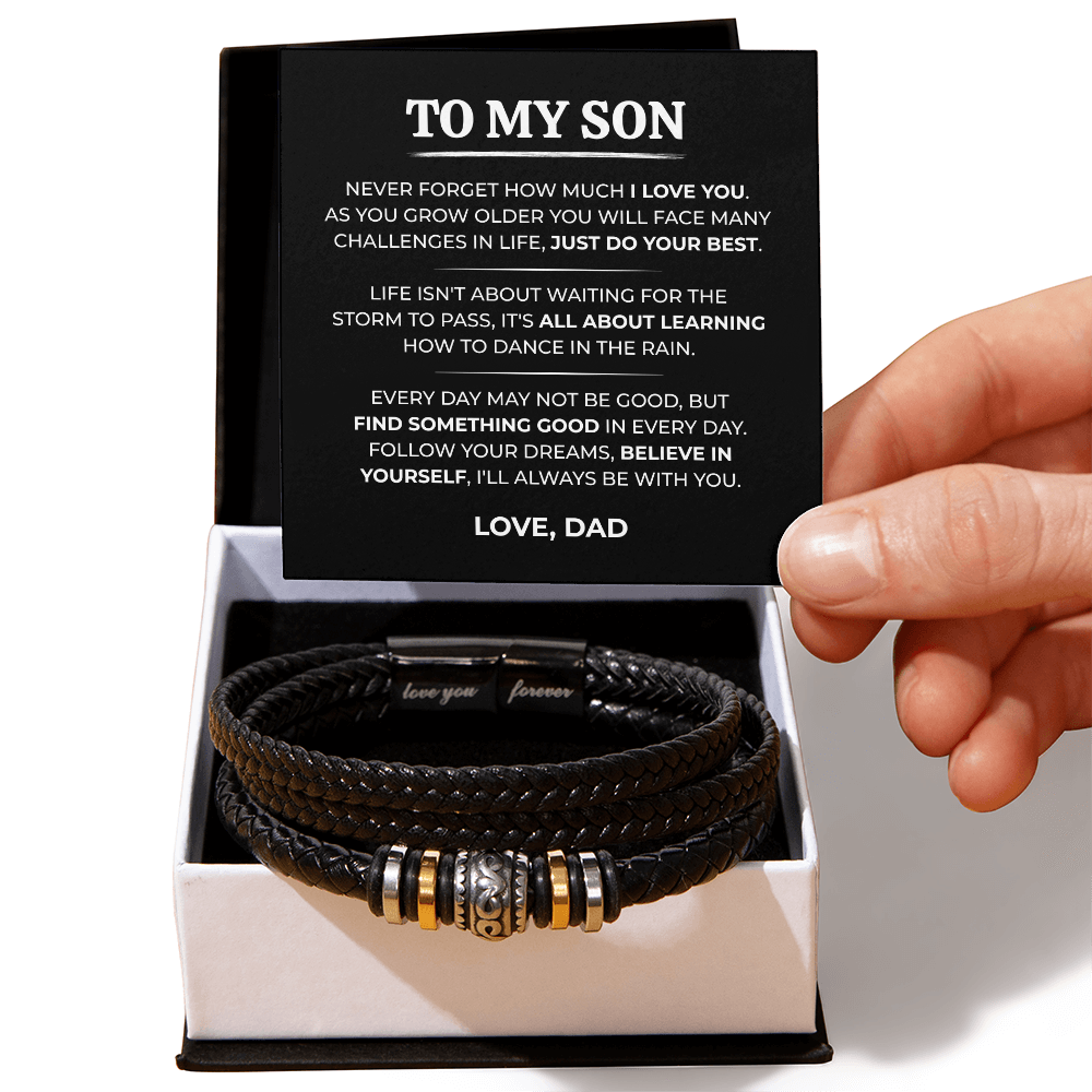 To My Son | Believe In Yourself Always | Love You Forever Bracelet