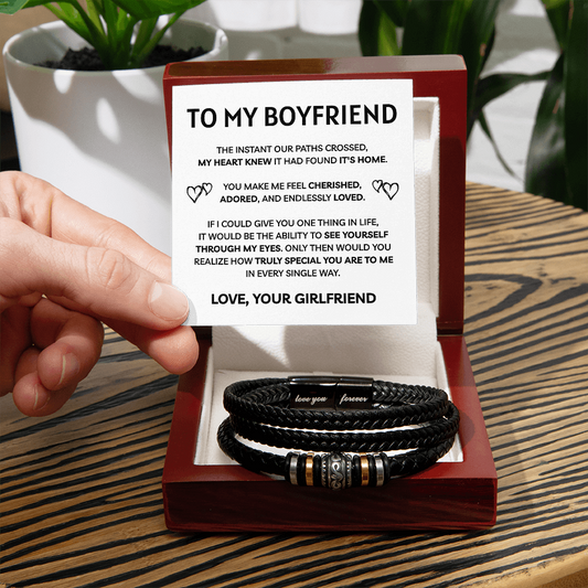 To My Boyfriend | My Heart Found Its Home | Love You Forever Bracelet