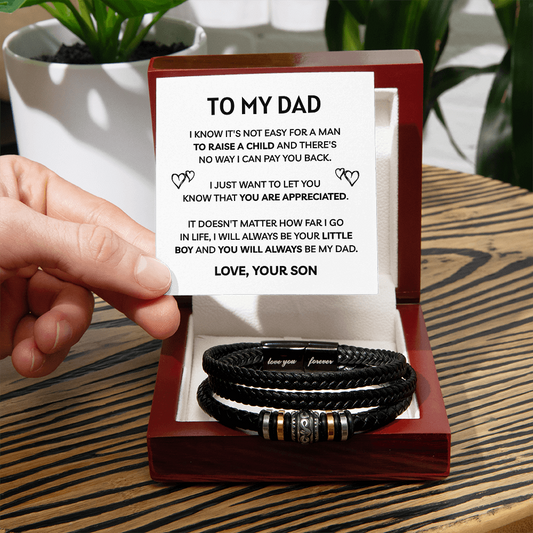 To My Dad | Your Little Boy Always | Love You Forever Bracelet