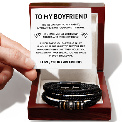 To My Boyfriend | My Heart Found Its Home | Love You Forever Bracelet
