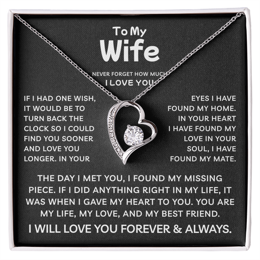 To My Wife | My Life My Love | Forever Love Necklace