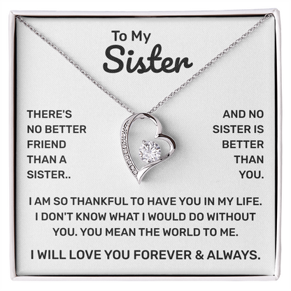 To My Sister | So Thankful | Forever Love Necklace
