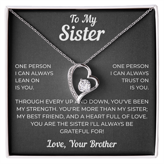 To My Sister | My Best Friend | Forever Love Necklace