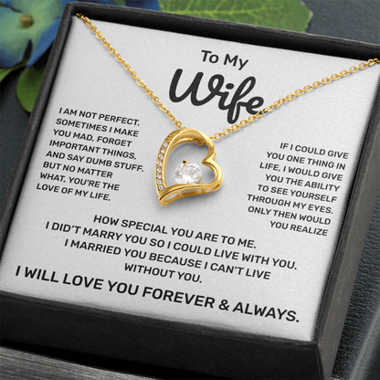 To My Wife | Forever and Always | Forever Love Necklace
